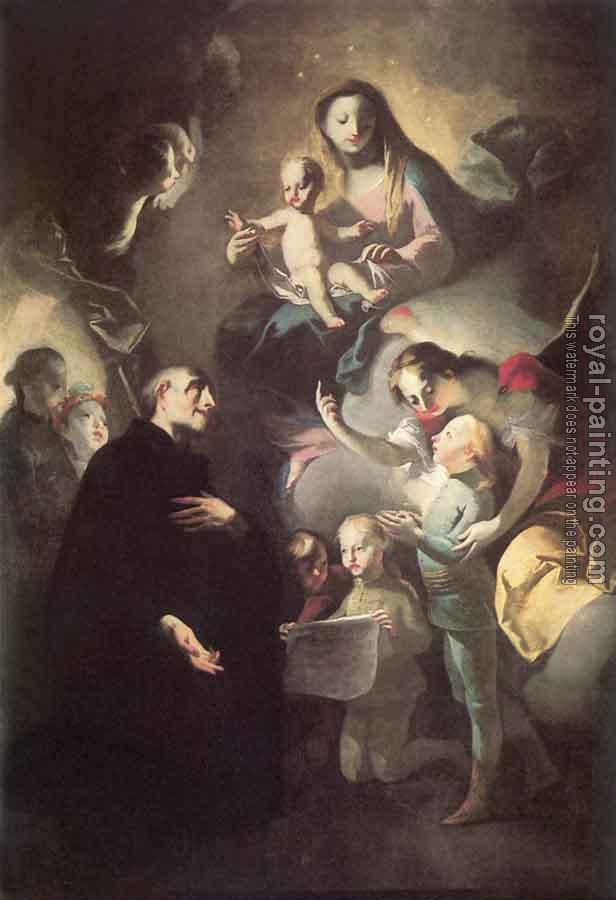 Felix Ivo Leicher : Saint Joseph Calasantius Before The Virgin